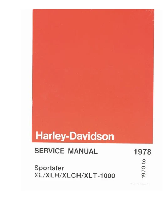 Harley Davidson 1970 78 HD XL XLT Sporster  - Repair Service Manual 235pag -ENG