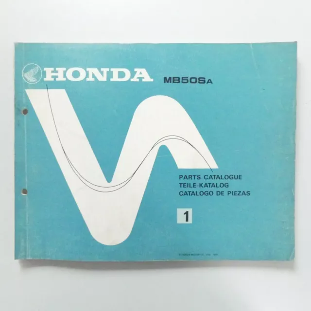 original Honda MB 50 1979 Sa Ersatzteilkatalog Parts Ersatzteilliste Handbuch x