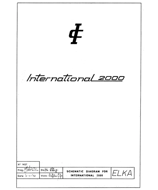 ELKA X-109 SERVICE Manual Schematic Diagram Schaltplan Schema elettrico