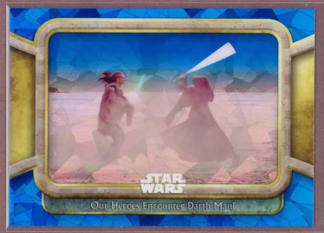 2024 Topps Chrome Star Wars Episode 1 Sapphire #54 Heroes Encounter Darth Maul