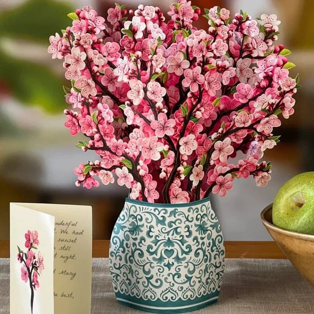 High Quality Flower Bouquet Card 3D Christams Greeting Cards Party Replacement