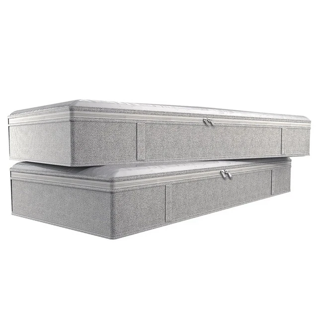 Foldable Under Bed Bags  Under Bed Storage Boxes Thick Breathable Underbed2997