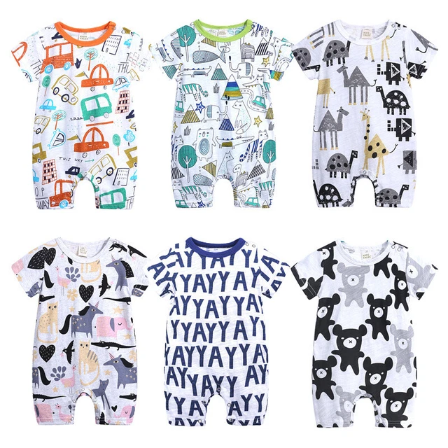 Summer Newborn Baby Boy Girl Romper Bodysuit Jumpsuit Sunsuit Outfits Clothes UK