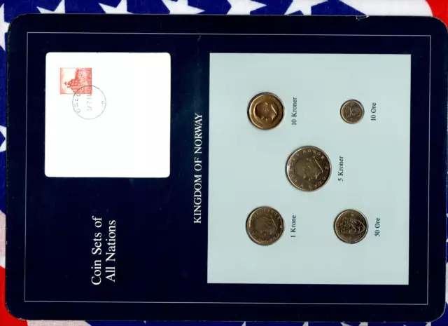 Coin Sets of All Nations Norway UNC 10,50 Ore 1,5,10 Kroner 1983