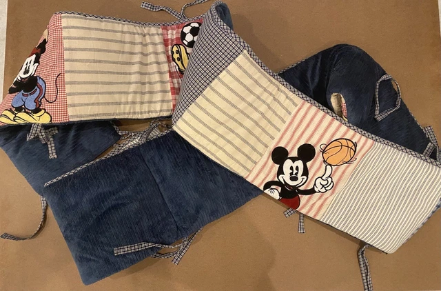 Disney Classic Mickey House Sports Secure-Me Crib Liner Liner Vintage
