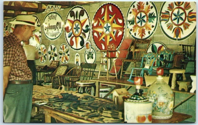 Hex Sign Display painted by the Famous Self-Styled "Hexologist", Johnny Ott, Pa.