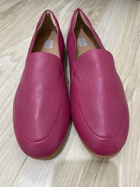FITFLOP UK SIZE Lena Pink Loafers Shoes Leather PicClick UK