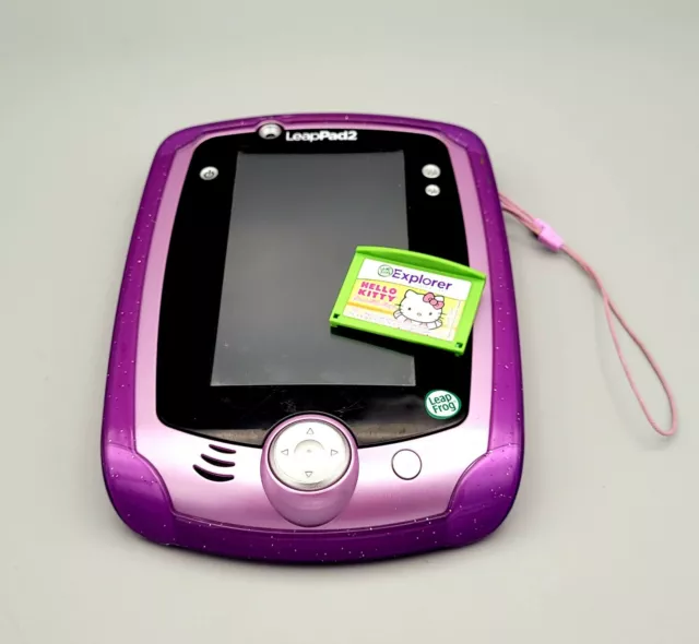 LeapFrog LeapPad2 Explorer Learning System Purple w/1 Game and Gel Case WORKING