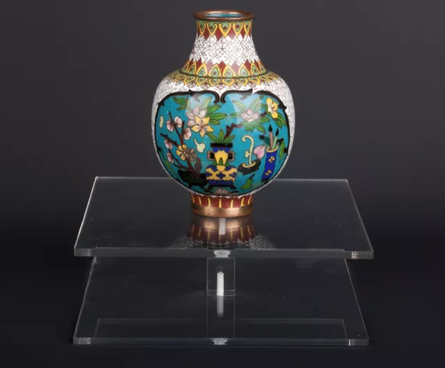 China 20. Jh. A Chinese Polychrome Cloisonne Enamel Vase - Vaso Cinese Chinoise