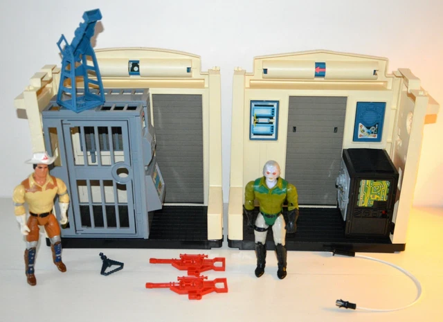 BRAVESTARR Fort Kerium Playset has a Command Center, Jail and Bank. From #MATTEL 1986