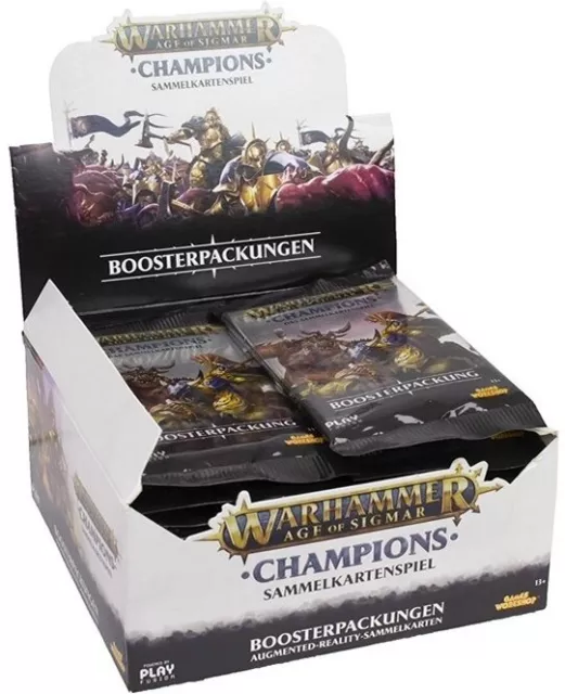 WARHAMMER AGE OF SEGMAR CHAMPIONS Sammelkartenspiel Display Box 24 Booster DE