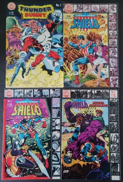 The Shield & Steel Sterling #1 2 3 4+ (1983) Archie Red Circle Comics Set Of 6!