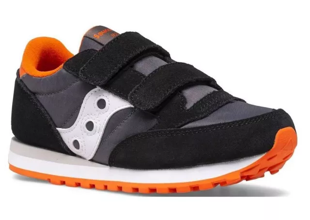 Scarpe da bambino bimbo Saucony Jazz SK265142 sneakers casual basse strappo nere 2