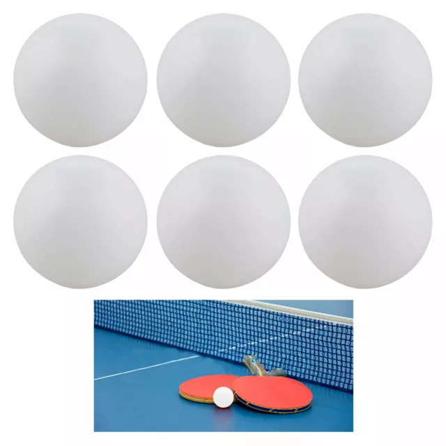 Lot de 6 balles de ping pong tennis de table de couleur blanche