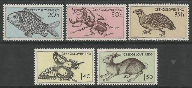 Tschechoslowakei 1955. Tieren & Insekten Set Sg : 888/92. Postfrisch