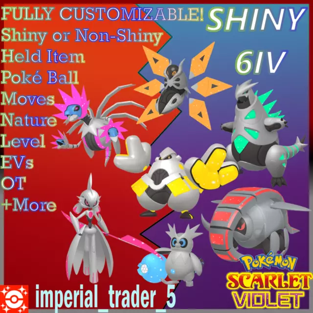 Pokémon Scarlet & Violet 🌟 All 24 SHINY 6IVs Violet EXCLUSIVES BUNDLE 🌟  +ITEMS