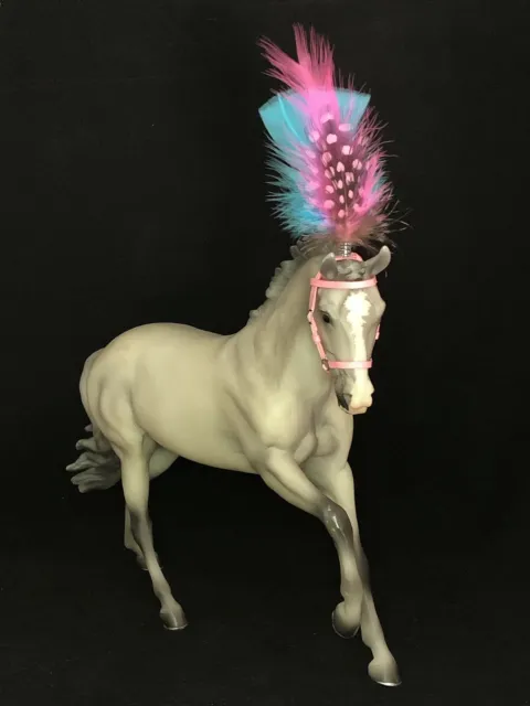 Custom Traditional Breyer Or Peter Stone Horse Tack Cotton Candy Circus Halter