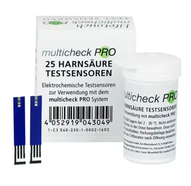 Lifetouch Multicheck Pro Harnsäure-Sensoren - Gesundheitstest Zubehör 10 Stk.