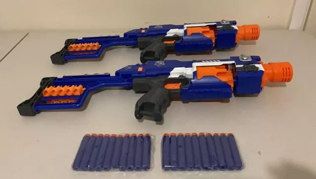 2 x Nerf Nstrike Elite Stockade Blasters + 20 New Darts Bundle.