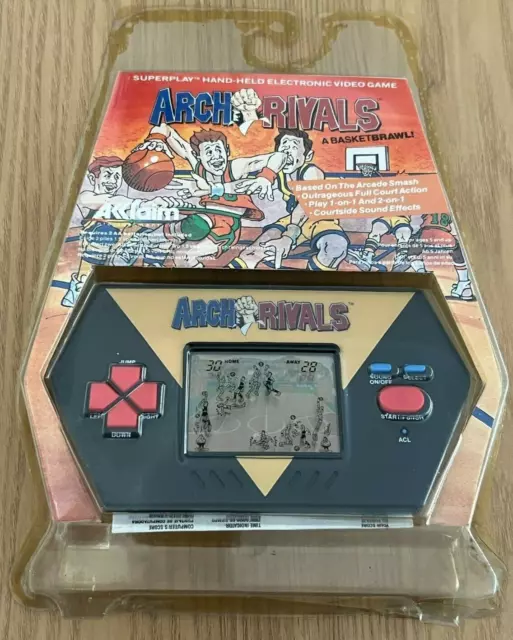 Versiegelt Acclaim Arch Rivals Vintage 1989 LCD elektronisches Spiel - ✔Machen Sie ein Angebot 🙂