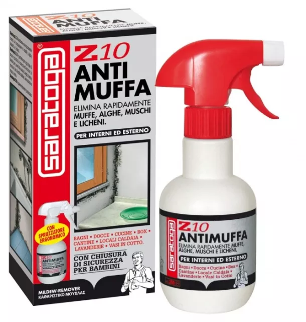 SARATOGA Z10 ANTIMUFFA SPRAY ELIMINA MUFFA ALGHE SPRAY ANTIMUFFA ml.250 500 1000