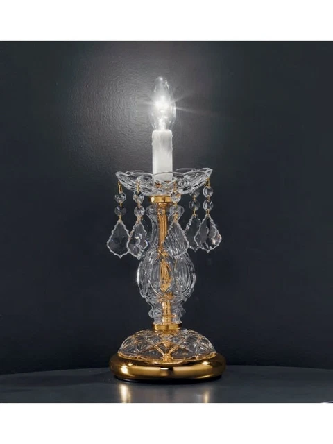 Lampe de Chevet Chambre Ombragé Murano De Venise Transparent Leo-Diana