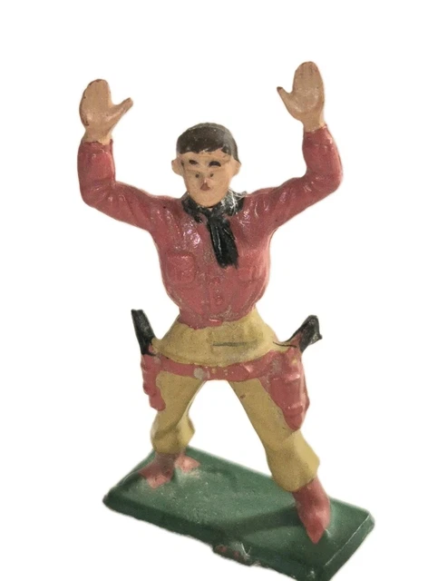 Figurine Starlux Cow-Boys - Série 77, Piéton Shérif Orange (réf. 132), Occasion