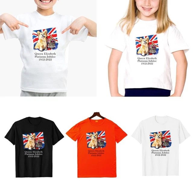 modale Regina Elisabetta T-Shirt Union Queen T-Shirt Jubilee Platino Girocollo
