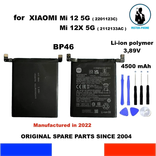 ORIGINAL AKKU ACCU BP46 XIAOMI Mi 12 5G 2201123C Mi 12X 5G 2112133AC