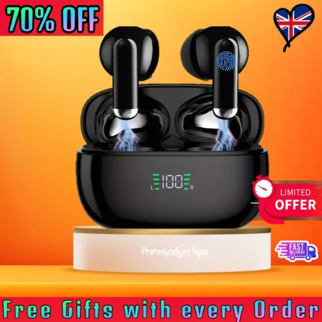 LCD Mini Wireless Bluetooth Headphones Earphones Pod EarBuds For iPhone Android