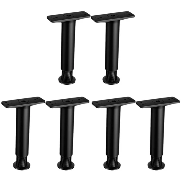 6 piezas patas ajustables para cama patas de soporte patas pie retráctil resistente