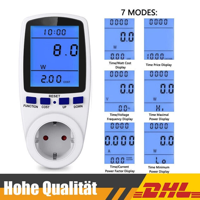 POWER METER ENERGY Cost Meter Outlet Electricity Analyzer LED £15.44 ...