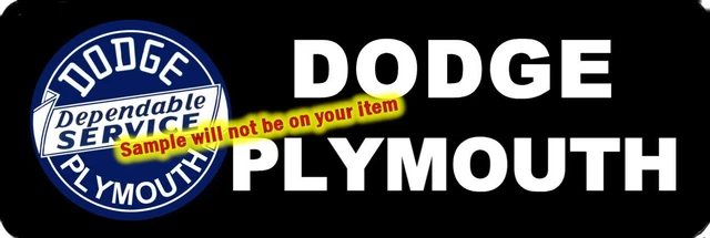Dodge Plymouth Cars Sales Service 4x12" Aluminum Wall Sign Decals 2 Colors