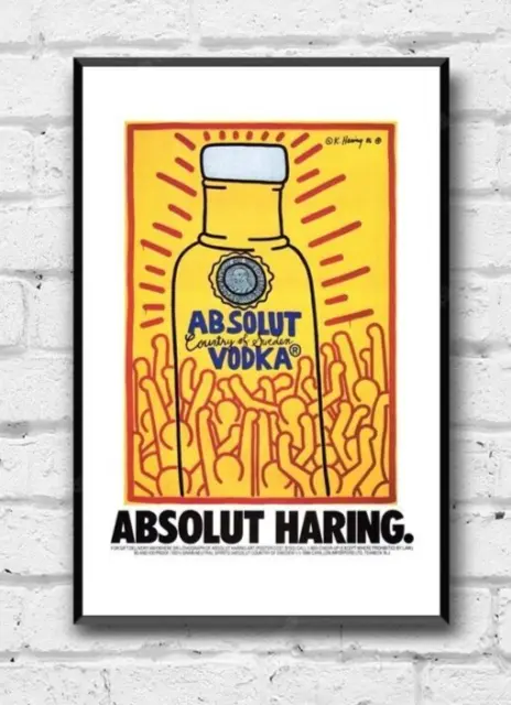 KEITH HARING ABSOLUT VODKA  - cm. 31x42 - POSTER formato A3
