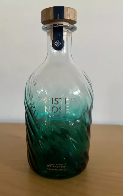 ‘Twisted Nose’ Gin Bottle 70cl with Lights Craft/Upcycling EMPTY