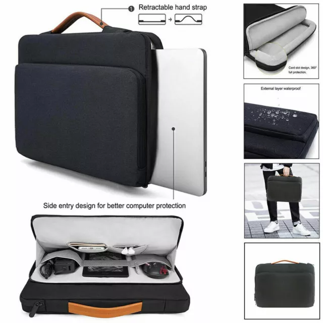 Laptop Sleeve Case Bag Handbag For 13.3-14 inch MacBook Pro Air Dell HP Lenovo