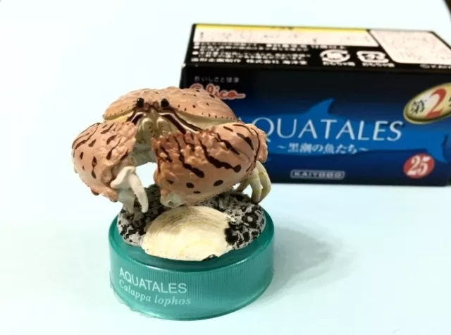 Kaiyodo Aquatales Marine Wild Life Bottle cap - Calappa lophos sea crab figurine