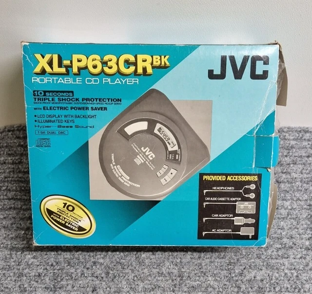 VINTAGE JVC PORTABLE Cd Player Personal Stereo XLP63CRBK £29.99 PicClick UK