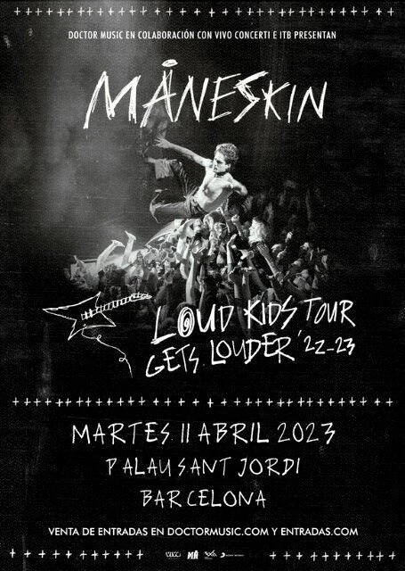 Concert Ticket Maneskin Barcelona Palau Sant Jordi  Standing room