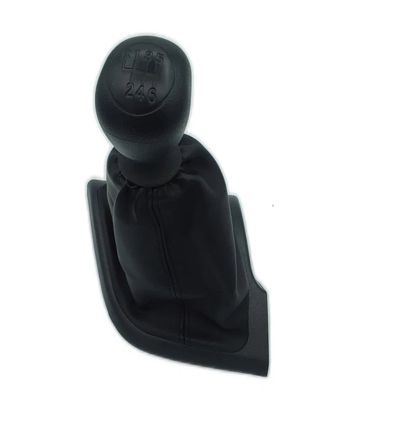 Funda Para La Palanca De Cambios De Cuero Genuino - Negro, Perfecta Para Volvo V70 (2000-2007)