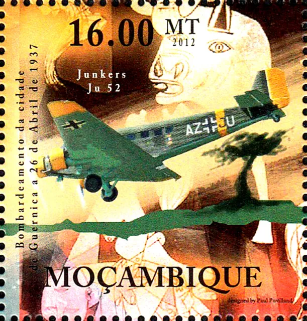 Mosambik MNH Flugzeug Junkers Tante Ju 52 Militär Deuschtland Luftwaffe / 226