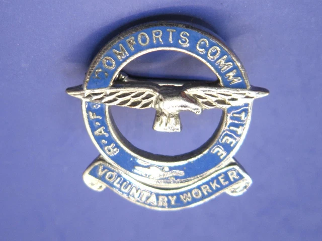 R.A.F COMFORTS COMMITTEE Voluntary Worker Enamel Pin Badge £8.99 ...