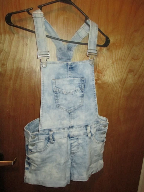 Woman's Juniors Short Overalls Denim Blue By Blue Spice Size 5