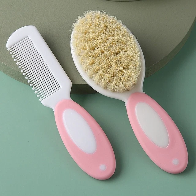 Soft Wool Hair Cleaning Brush Baby Bath Brush Infant Comb Massage Brush