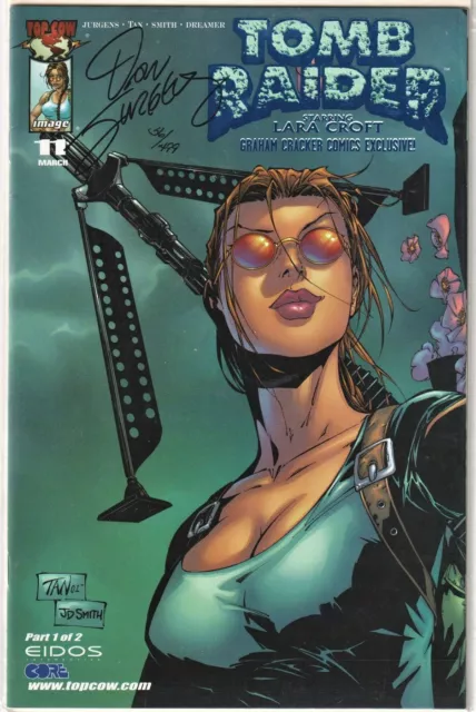 Tomb Raider #11 Blue Foil Dynamic Forces Signed Dan Jurgens Df Coa Movie Top Cow