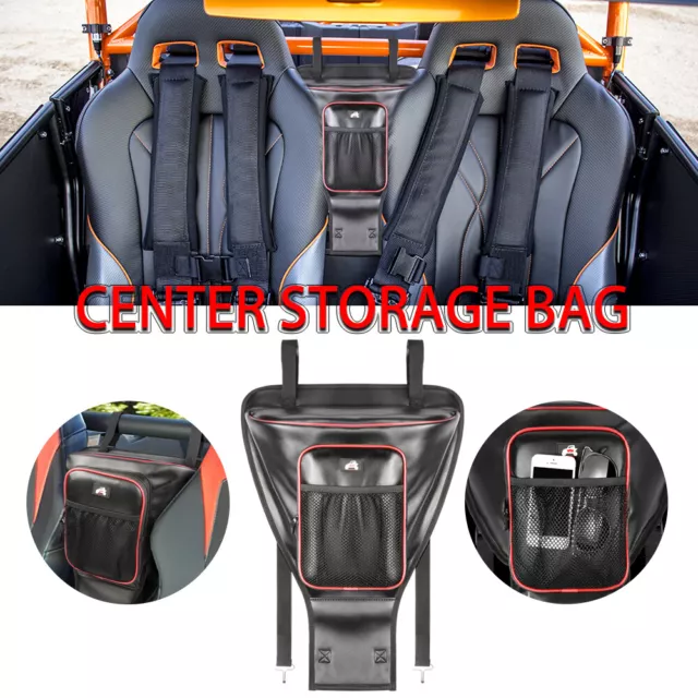 UTV Center Seat Cab Pack Storage Bag Holder Organizer Mesh Polaris RZR XP Turbo