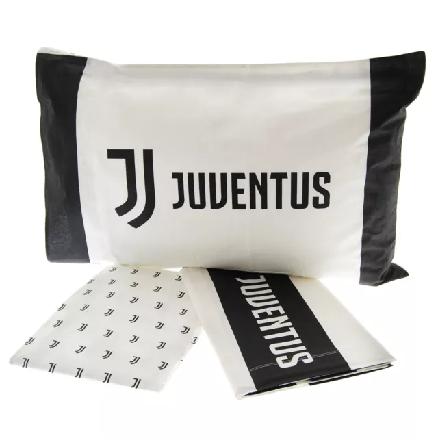 Completo Lenzuola F.C. Juve Juventus Ufficiale Nuovo Logo 100% Cotone Singolo