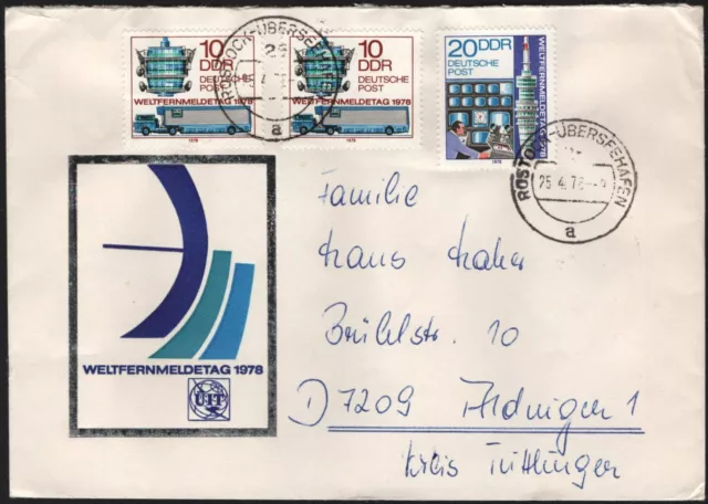 DDR - Brief mit Stempel ROSTOCK ÜBERSEEHAFEN - V+ 619