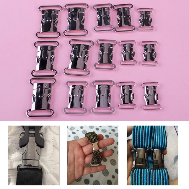 5- Metal Side Release Buckles Clips Webbing Straps Paracord Bracelet 20/25/30mm