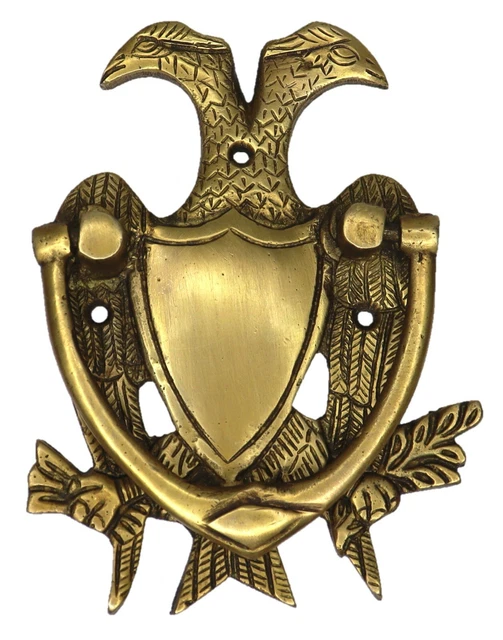 Eagle Shape Antique Style Door Knocker Handmade Solid Brass Door Bell Home Décor